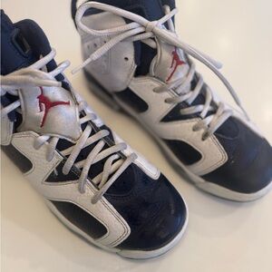 Nike Air Jordan Kids' Navy and White Basketball Shoes